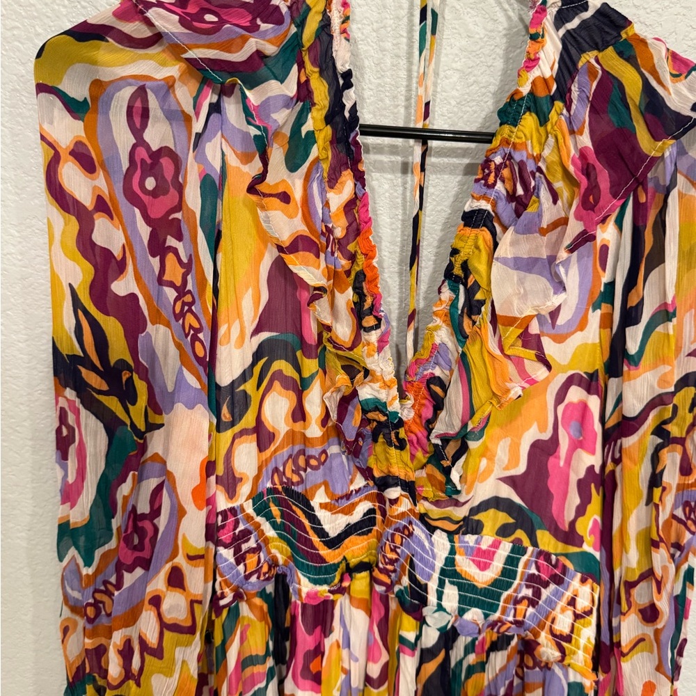 Anthropologie Multicolor Floral Midi Dress - Picture 6 of 10